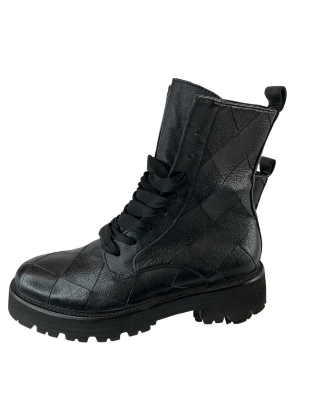 Kennel & Schmenger Boots Womens Sz US 7 Power Woven Blk Leather Combat New $509 - Picture 3 of 11